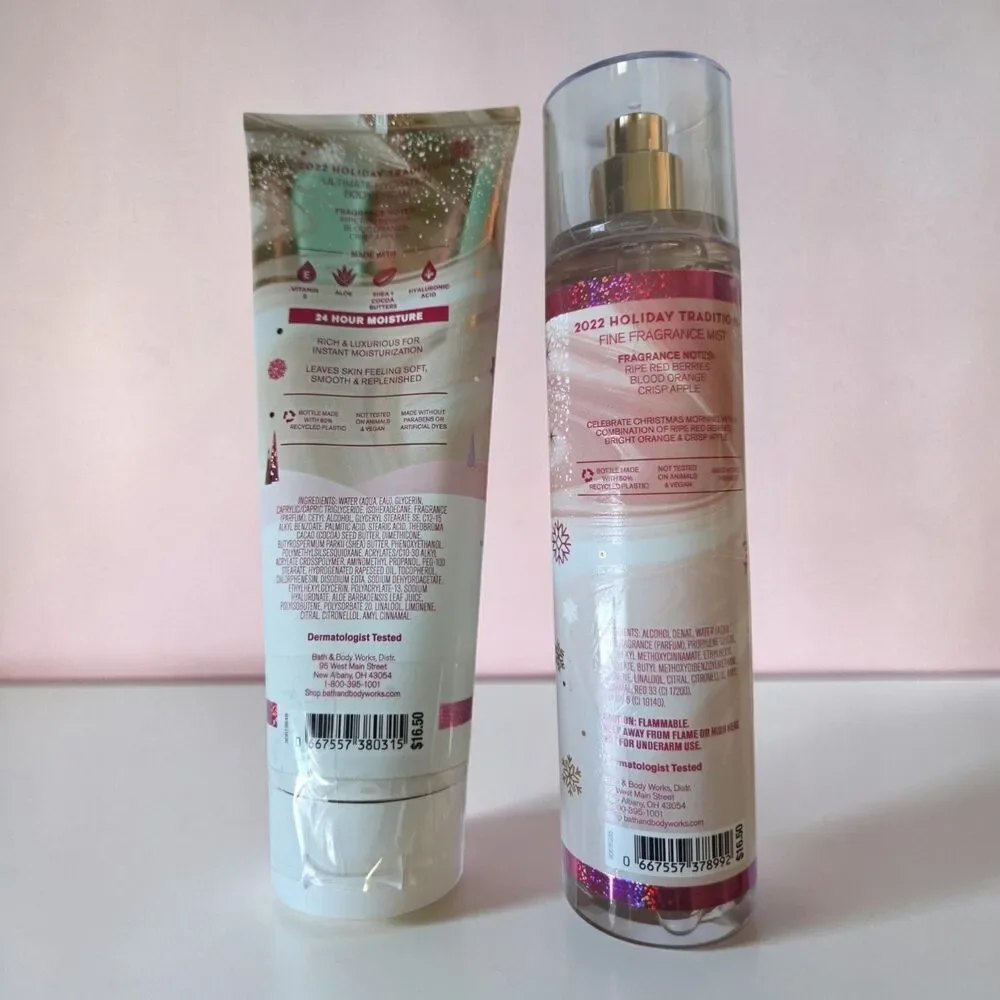 Bath & Body Works Bright Christmas Morning Body Cream & Fine Fragrance Mist